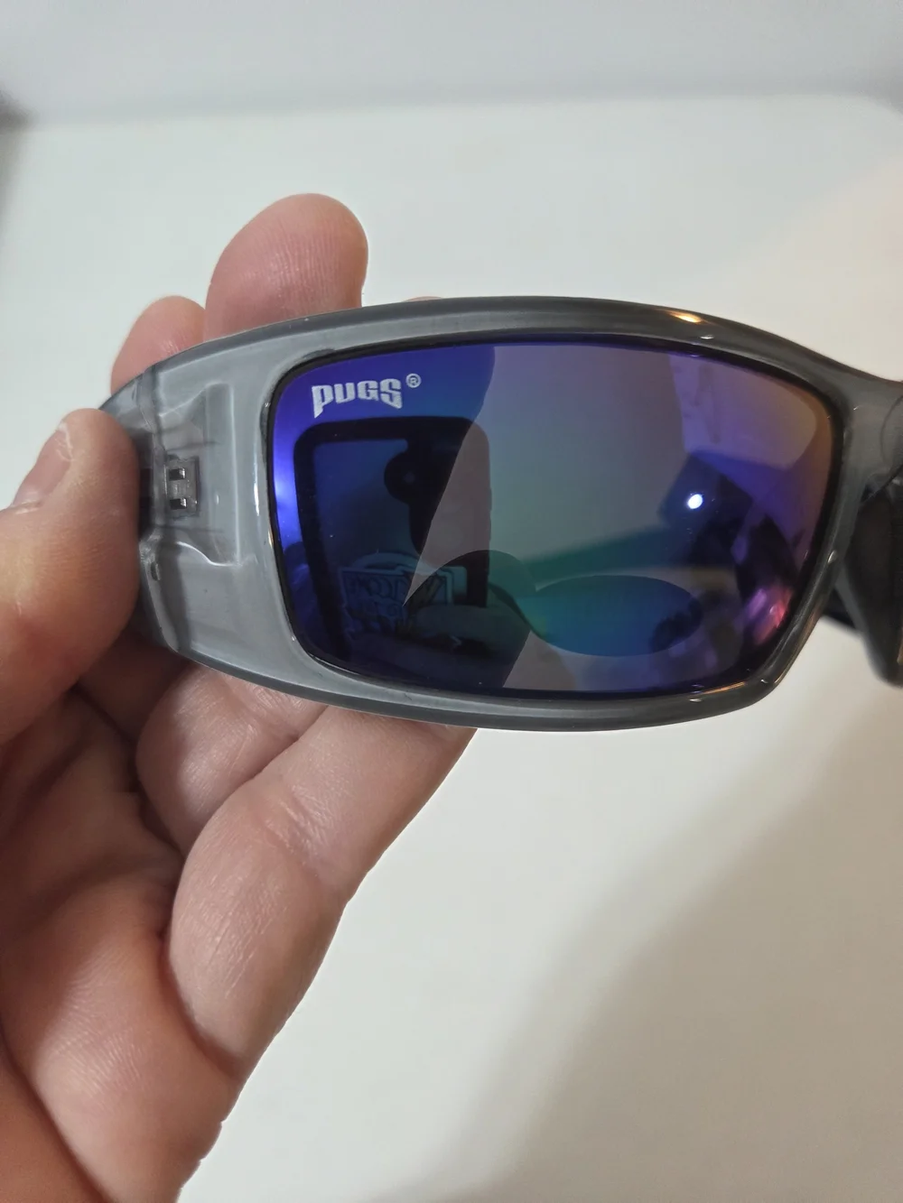 NWT Pugs Polarized Mirrored Sunglasses - Gray Frame, Blue-Purple Lenses